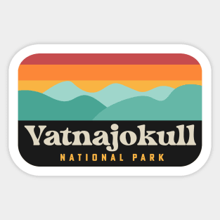 Vatnajokull National Park Iceland Camping Glacier Hike Sticker